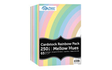 Paper Accents 5x7 Cardstock Rainbow Pack - 250pc- Mellow Hues