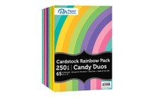 Paper Accents 5x7 Cardstock Rainbow Pack - 250pc- Candy Duos