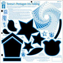 Hot Off The Press - Teresa's Pentagon Iris Folding Template