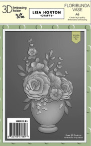 Lisa Horton Crafts- 3D Embossing Folder & 1 outline Die by Lisa- A6- Floribunda Vace