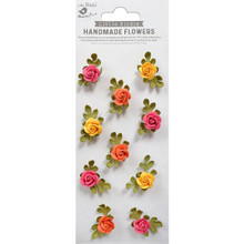 Little Birdie Crafts- Handmade Flowers- Petite Rose- Boho Dreams10pc
