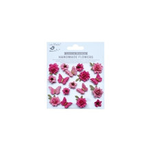 Little Birdie Crafts- Handmade Flowers- Cloria- Rosy Note18pc
