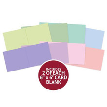 Hunkydory Crafts 6"x6" Cards & Envelopes- Pastels Selection