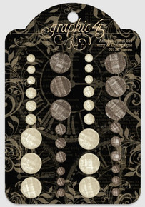 Graphic 45 Staples- Antique Jewel Set- Ivory & Champagne