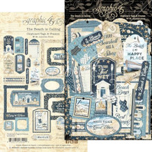 Graphic 45- Chipboard Tags & Frames- The Beach is Calling