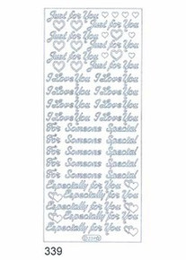 Starform Just For You, Someone Special 339 Black Outline Stickers