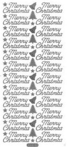 Starform Merry Christmas N351 Gold Outline Peel Sticker