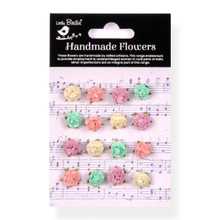 Little Birdie Crafts- Handmade Flowers- Beeded Micro Roses- Fairy Garden- 16pc