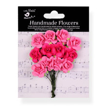 Little Birdie Crafts- Handmade Flowers- Catalina- Precious Pink- 12pc