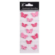 Little Birdie Crafts- Handmade Flowers- Pearl Butterflies- Precious Pink- 11pc