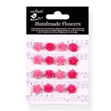 Little Birdie Crafts- Handmade Flowers- Beeded Micro Roses- Precious Pink- 16pc