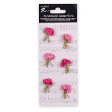 Little Birdie Crafts- Handmade Flowers- Bouquet- Precious Pink- 6pc