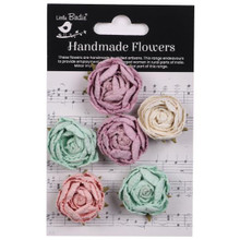 Little Birdie Crafts- Handmade Flowers- English Roses- Fairy Garden- 6pc