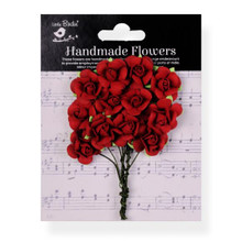 Little Birdie Crafts- Handmade Flowers- Catalina- Cardinal Red- 12pc