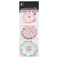 Little Birdie Crafts- Handmade Flowers- Jeremy- Fairy Garden- 3pc