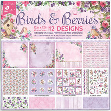 Little Birdie Crafts- 12x12 Paper Pad- Birds & Berries