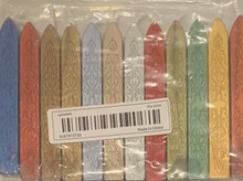 Sealing Wax Sticks with Wicks - 12 Pieces Antique Colors