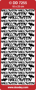 DOODEY DD7255 BLACK Halloween Peel Stickers One 9x4 Sheet