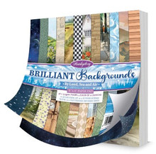 Hunkydory Crafts- Brilliant Backgrounds 8x8 Paper Pad- By Land, Sea and Air