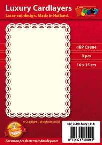 Luxury Cardlayers 3pc A6 Classic Border 1 Ivory 10x15cm Laser-Cut Card