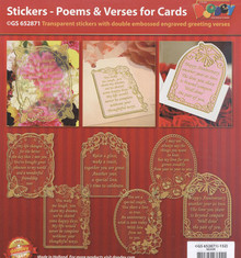VERSES Gold N71 Poems & Verses for Cards GS652871 Peel Stickers One Sheet with 6 Stickers