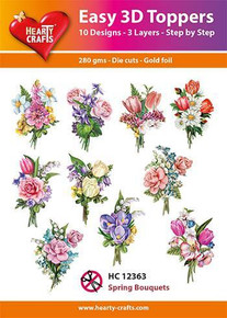 Hearty Crafts Easy 3D Toppers Spring Bouquets HC12363