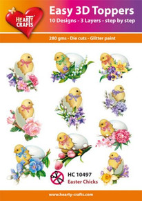 Hearty Crafts Easy 3D Toppers Easter Chicks HC12497