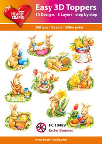 Hearty Crafts Easy 3D Toppers Easter Bunnies HC12489