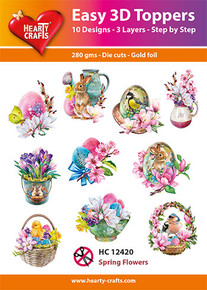 Hearty Crafts Easy 3D Toppers Spring Flowers HC12420