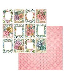 Bo Bunny- Willow & Sage- 12x12 Double-sided Paper- Blooms- 2pc