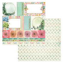Bo Bunny- Willow & Sage- 12x12 Double-sided Paper- Memories- 2pc
