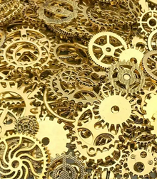 Metal Art Embellishments Gears in Mixed Sizes - 1oz - All Gold