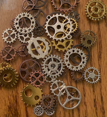 Metal Art Embellishments Gears in Mixed Sizes and Colors - 1oz