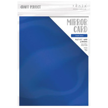 Craft Perfect Mirror Satin Cardstock 8.5'X11' 5/Pkg Cobalt Velour