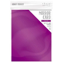 Craft Perfect Mirror Satin Cardstock 8.5'X11' 5/Pkg Purple Mist