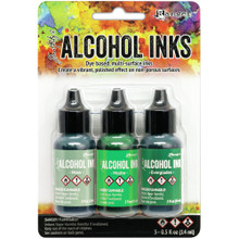 Ranger Tim Holtz Alcohol Inks- 3PKG- Mint/Green Spectrum