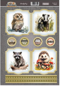 Hunkydory Crafts Adorable Animals Luxury Card Topper- Woodland Wildlife ADOR708