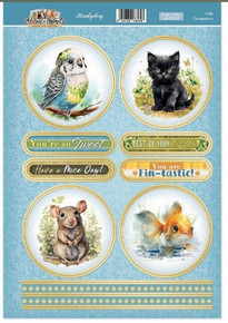 Hunkydory Crafts Adorable Animals Luxury Card Topper- Cute Companions ADOR702
