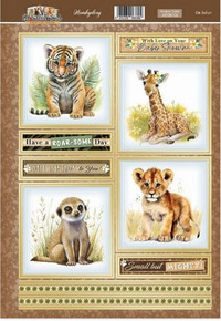 Hunkydory Crafts Adorable Animals Luxury Card Topper- On Safari ADOR705