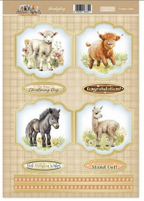 Hunkydory Crafts Adorable Animals Luxury Card Topper- Country Cuties ADOR701