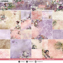 Studio Light Jenine's Mindful Art Collection- Victorian Dreams- 8x8 Paper Pad- Background Papers