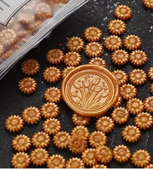Sealing Wax Metallic Royal Gold Sunflower Shape 100pcs/bag