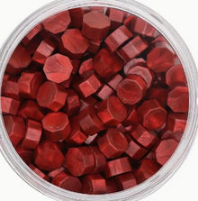 Sealing Wax Metallic Wine Red Octagon Shape 200pcs/jar