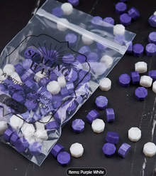 Sealing Wax 100pcs/bag Octogon Purple White Pearl
