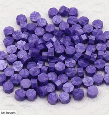 Sealing Wax Metallic Pearlescent Violet Octagon Shape 100pcs/bag