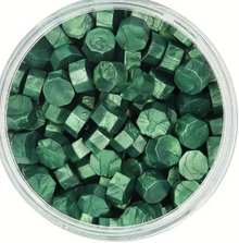 Sealing Wax Metallic Green Octagon Shape 200pcs/jar
