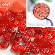 Sealing Wax Transparent Red Sunflower Shape 100pcs/bag