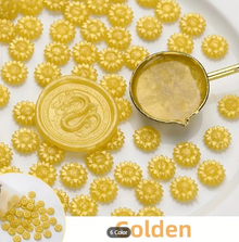 Sealing Wax Transparent Golden Yellow Sunflower Shape 100pcs/bag