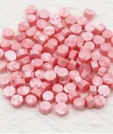 Sealing Wax Pearlescent Pink Octagon Shape 100pcs/bag
