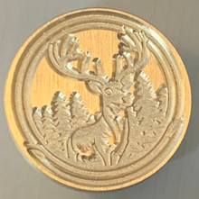 Sealing Wax Seal Stamp - Brass Stag in Trees